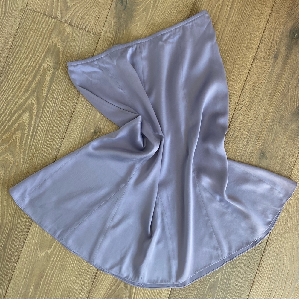 NWT Eileen Fisher | Lavender/ Lilac 100% Silk Godet Skirt